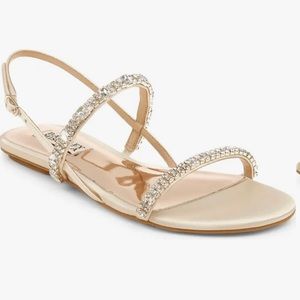 Ivory Zandra Embellished Sandal BADGLEY MISCHKA COLLECTION, size 9.5